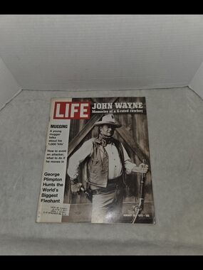 Life Magazine January 1972 John Wayne Illustrated Celebrity Cowboys Issue
